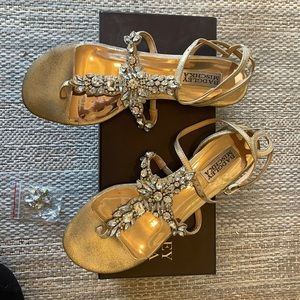 Gold Badgley Mischka sandals